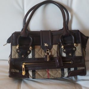 Authentic Burberry Quilted Leather Satchel